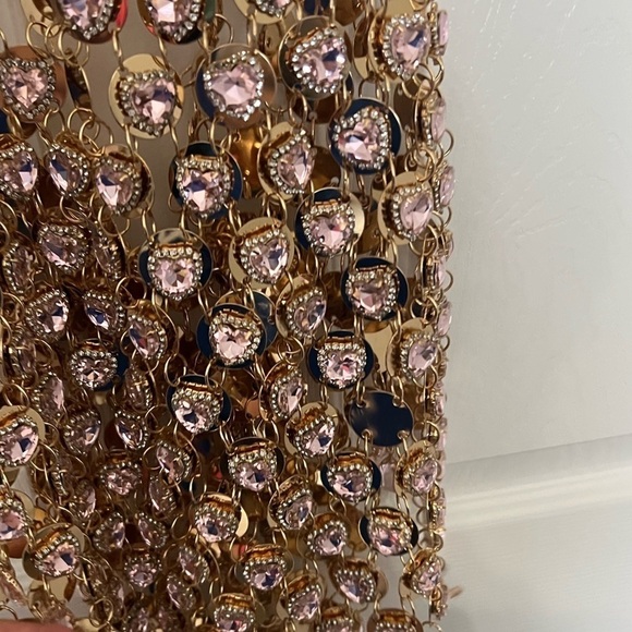 NEW Kelsey Randall x REVOLVE Kelsey Chainmail Dress in Pink & Gold - Picture 11 of 14